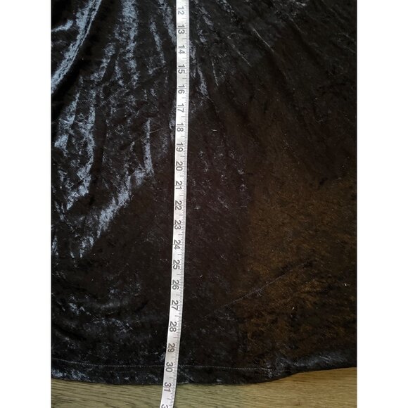 JoRo Fashions Women's 3X Crushed Velvet Black Long Sleeve Top Whimsigoth - Picture 6 of 7